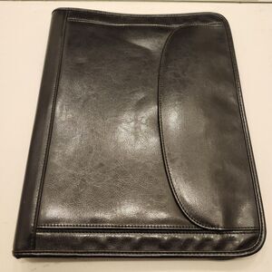 Professional Zippered 3-Ring Binder Portfolio Padfolio Organizer Dark Brown